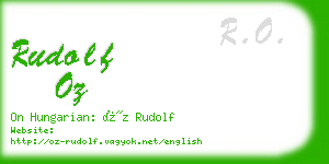 rudolf oz business card